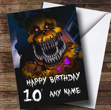 Customised Fnaf Five Nights At Freddy's Nightmare Fredbear Birthday ...