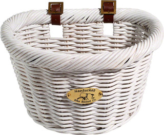Nantucket Bike Basket Nantucket Basket Cruiser Front Basket D-Shape White