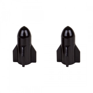 Sunlite Valve Caps Rocket Top Short SV BK