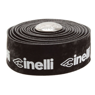 Cinelli Logo Velvet Handlebar Tape, Black