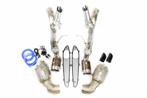 Fabspeed McLaren 570S / 540C "600LT Style" Valvetronic Sport Catalytic Converter Exhaust System - FS.MCL.570S.SC918V