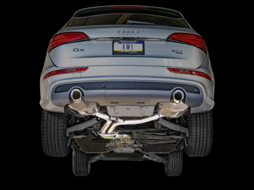 AWE Catback Exhaust - Touring Edition - Chrome Silver Tips - Audi 8R Q5 3.0T - 3015-33054