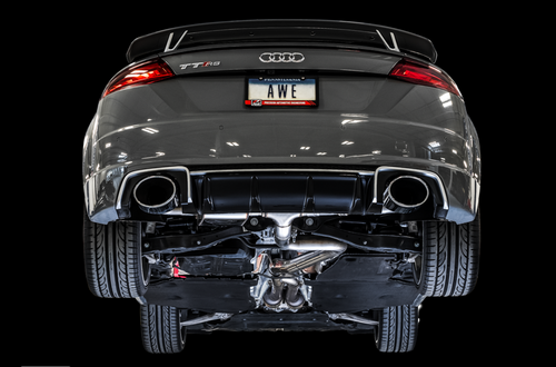 AWE Track Edition Exhaust for Audi MK3 TT RS - Diamond Black RS-style Tips - 3020-33062