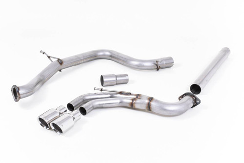 Milltek Cat Back Exhaust - Resonated - Polished Tips Dual GT100 - SSXVW346