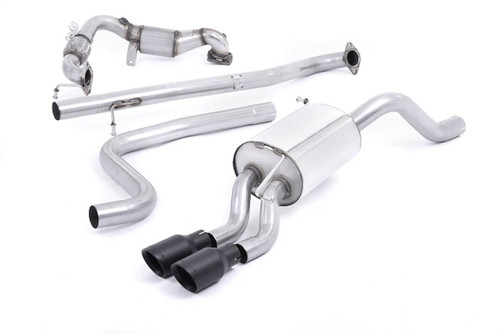 Milltek Turbo Back including Hi-Flow Sports Cat Exhaust - Non Resonated - Polished Tips - SSXVW277