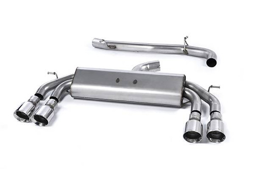 Milltek Cat Back Exhaust - Non Resonated - Polished GT-100 Round Trims - SSXVW408