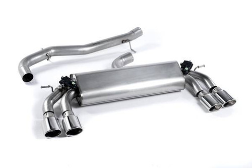 Milltek Cat Back Exhaust - Non Resonated - Polished Oval Tip - SSXVW259