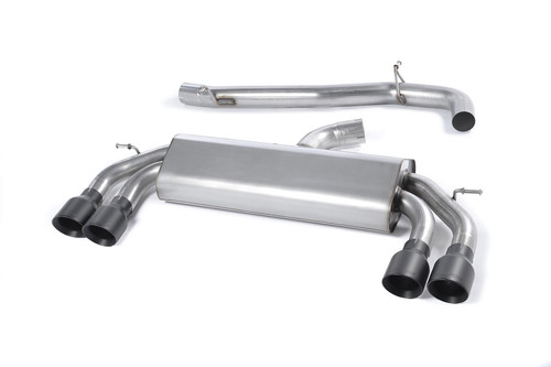 Milltek Cat Back Exhaust - Non Resonated - Cerakote Black Tips - SSXAU522