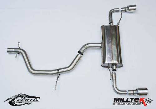 Milltek Cat Back Exhaust - Non Resonated Dual 100mm Jet - SSXVW112