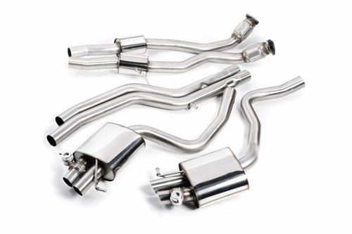 Milltek Cat Back Exhaust - Non Resonated - Polished Tips GT100 - SSXAU429