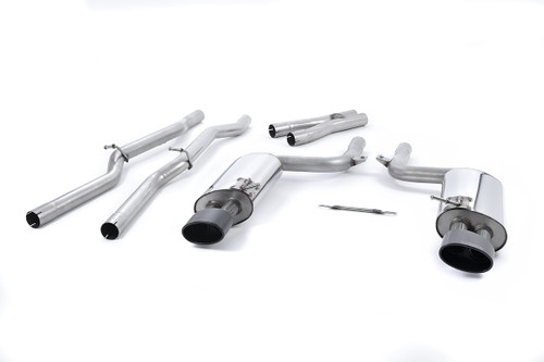 Milltek Cat Back Exhaust - Non Resonated Satin Sheen Black Tip Satin Sheen Black Tip - SSXAU062BLK