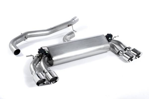 Milltek Cat Back Exhaust - Non Resonated - Polished GT-100 Round Trims - SSXVW403