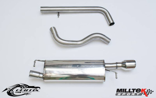 Milltek Cat Back Exhaust - Non Resonated Single 100mm GT100 - SSXVW150