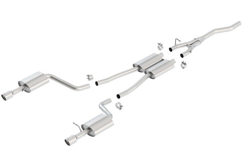 BORLA Cat-Back Exhaust - S-Type - Polished Stainless Tips For Audi B6/ B7 A4 Quattro/ Avant - 140100