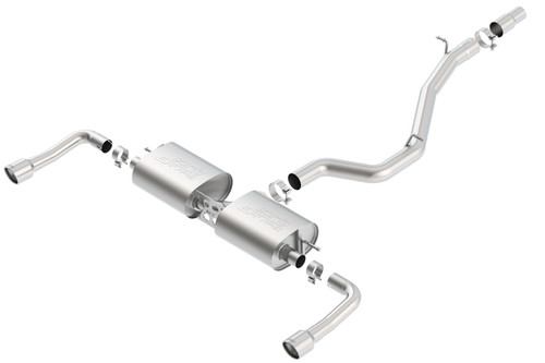 BORLA Cat-Back Exhaust - S-Type - Polished Stainless Tips For Audi 8V A3 Quattro 2.0L Turbo AT - 140682