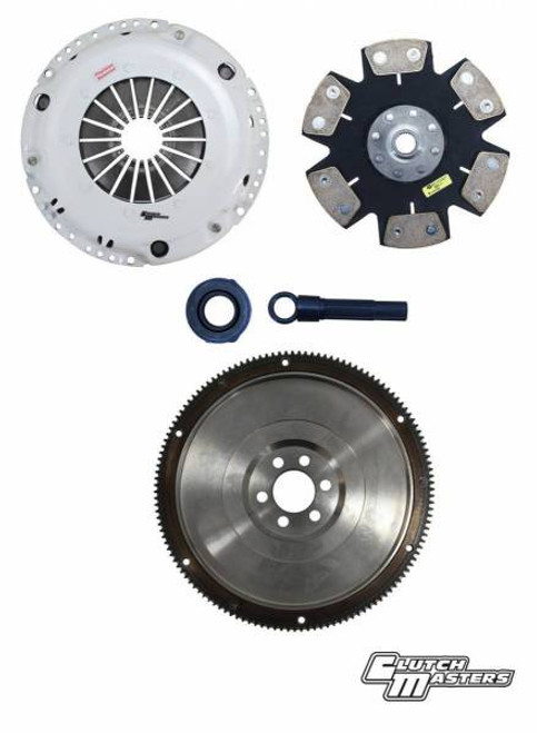 Clutch Masters FX400 6 Puck Single Disc - Steel Flywheel Kit For Volkswagen Beetle,Golf,Jetta,Rabbit - 17250-HDC6-SK