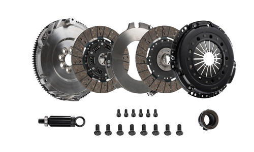 DKM Clutch BMW E46 M3 MS Twin Disc Clutch Kit w/Steel Flywheel - MS-006-054