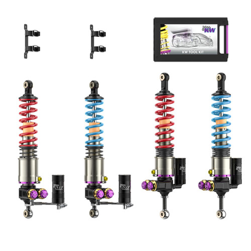KW 04-05 Porsche Carrera GT Special Edition HLS4 V5 Coilover Kit w/ Red & Blue Springs | 3097140A