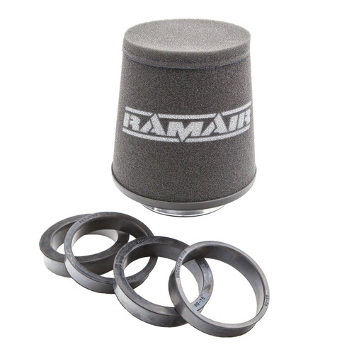 Ramair Foam 70-90mm (2.75 - 3.5inch) ID Neck Polymer Base Neck Cone Air Filter Universal with Reducing Rings | CC-501-UNI