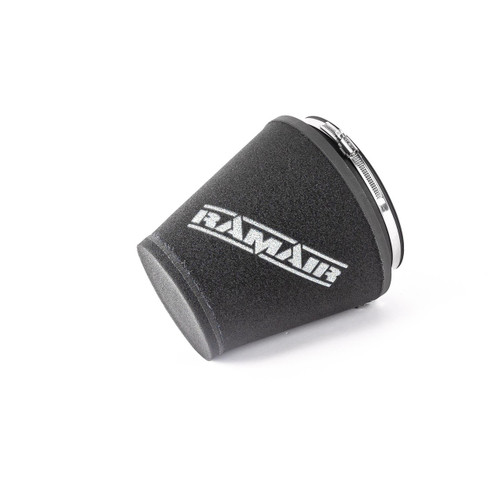 Ramair 76mm (3inch) OD Neck Large Cone Air Filter with Velocity Stack | CC-195-VS-76-BK