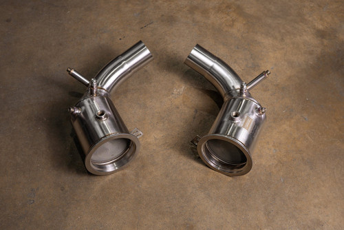 Valvetronic Designs 400 Cell Catted Down Pipes For Porsche 992 Turbo / Turbo S POR.992.TUR.FF.400C.BR