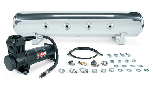 Air Lift 4 Gal. 7-Port Tank w/ Viair 444b Blk Compressor (Incl. Fittings & Mounting Hardware) | 27807