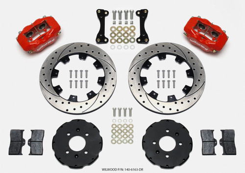 Wilwood Forged Dynalite Front Hat Kit 12.19in Drilled Red 94-01 Honda/Acura w/262mm Disc