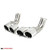 Fabspeed Porsche 996 Carrera Deluxe Quad-Style Tips - Long (2002-2004) - VAR-FS.POR.996.QDTLP