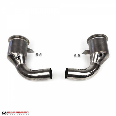 Fabspeed Porsche 992 Twin Turbo / Twin Turbo S Sport Catalytic Converters - FS.POR.992T.SC