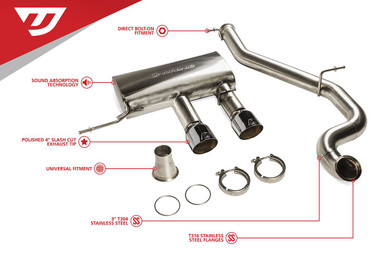 Unitronic MK6 Golf R 3" Cat-Back Exhaust System - UH008-EXA