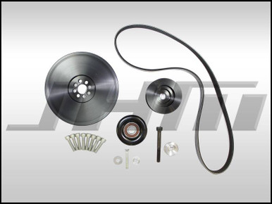 JHM Lightweight 6-Rib Crank Pulley and Alternator Belt Conversion Kit for B8-RS4-RS5 w 4.2L FSI (32v) - JHM-B8RS5Rib