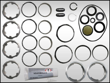 JHM Transmission Rebuild Kit, Complete 0B4 MT (JHM Performance-OEM),  Seals and Synchros - JHM-OEM-0B4-TransKit
