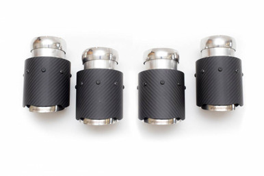 Fabspeed Porsche E3 Cayenne S 2.9L Turbo Deluxe Quad Style Tips - VAR-FS.POR.E3S.DLTP