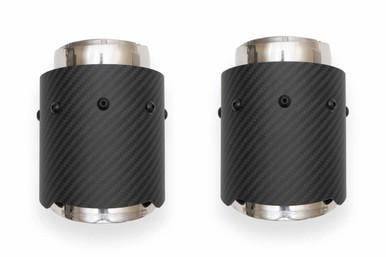 Fabspeed McLaren 570S / 570GT / 540C Deluxe Bolt-On Dual Carbon Fiber Tips - FS.MCL.570S.DTCF