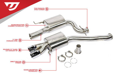 Unitronic MK5/6 Jetta & GLI 3" Cat-Back Exhaust System - UH007-EXA