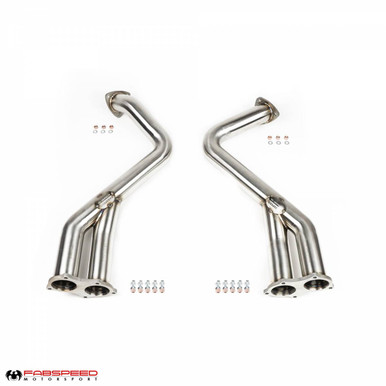 Fabspeed Porsche 718 GT4 / GTS / Spyder Over Axle GPF Delete Pipes - FS.POR.718GT4.OA