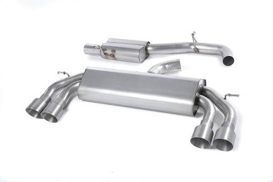 Milltek Cat Back Exhaust - Resonated - Titanium GT-100 Round Trim - SSXVW413
