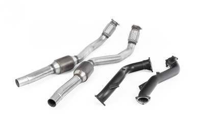 Milltek Large Bore Downpipes and Hi-Flow Sports Cats Exhaust - SSXAU554