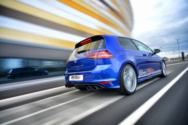 Milltek Cat Back Exhaust - Non Resonated - Burnt Titanium GT-100 Round Trim - SSXVW406