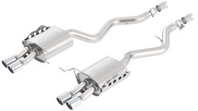 BORLA Axle-Back Exhaust System - ATAK - Polished Stainless Tips For BMW E92 - 11802
