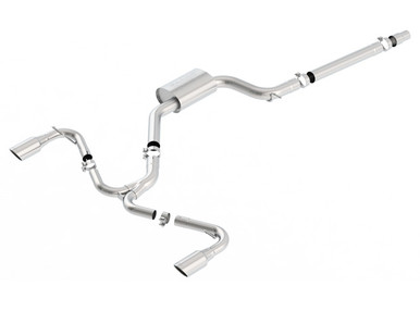 BORLA Cat-Back Exhaust - S-Type - Bright Chrome Tips For Volkswagen GTI MK7 2.0L AT - 140750
