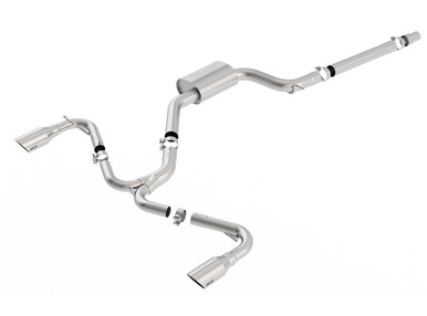 BORLA Cat-Back Exhaust - S-Type - Brushed Stainless Tips For Volkswagen GTI MK7 2.0L AT - 140750SB