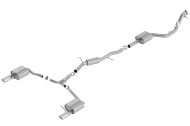 BORLA Cat-Back Exhaust - ATAK - Bright Chrome Tips For Audi A4 Quattro Avant - 140759