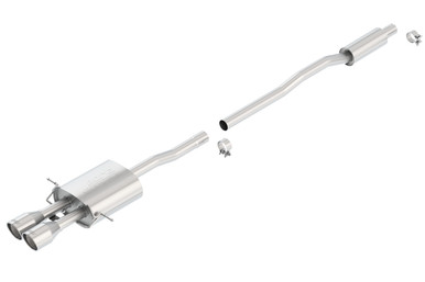 BORLA Cat-Back Exhaust - S-Type - Polished Stainless Tips For Mini Cooper S - 140517