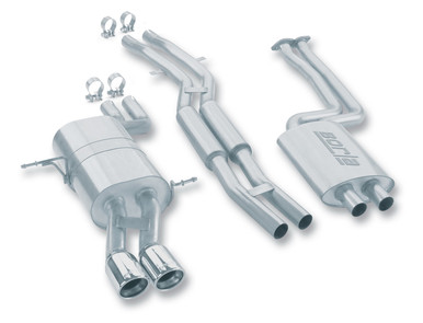 BORLA Cat-Back Exhaust - S-Type - Polished Stainless Tips For BMW E46 323 - 140084