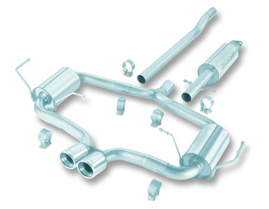 BORLA Cat-Back Exhaust - S-Type - Polished Stainless Tips For Mini Cooper S Hatchback 1.6L Supercharged AT - 140119