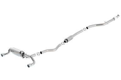 BORLA Cat-Back Exhaust - ATAK - Polished Stainless Tips For BMW 335i Sedan 3.0L 6 Cyl. AT - 140580