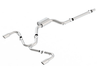 BORLA Cat-Back Exhaust - S-Type - Bright Chrome Tips For Volkswagen GTI MK7.5 2.0L AT - 140751