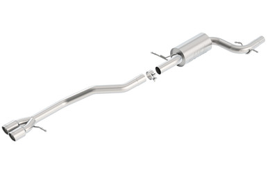 BORLA Cat-Back(tm) Exhaust System - S-Type - Polished Stainless Tips For Volkswagen Jetta GLI MK6 2.0L Turbo - 140472