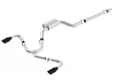 BORLA Cat-Back Exhaust - S-Type - Black Chrome Tips For Volkswagen GTI MK7.5 2.0L AT - 140751BC